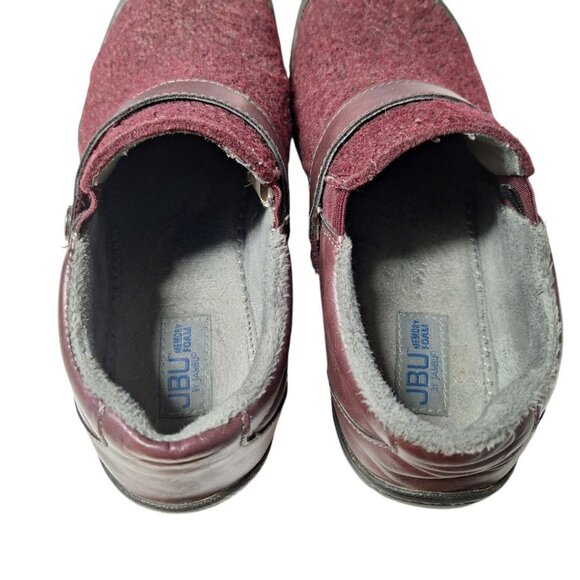 JBU by Jambu Slip On Shoes Faux Fur Lining Womens Size 9M Blakely JB17BLK05 Red - Picture 6 of 7